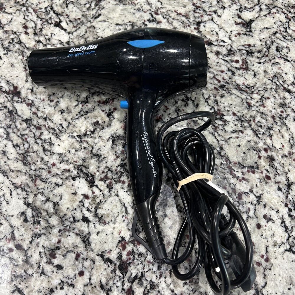 BaByliss Pro Speed 2200W Hair Dryer‎ Black Professional Expertise UK Plug
